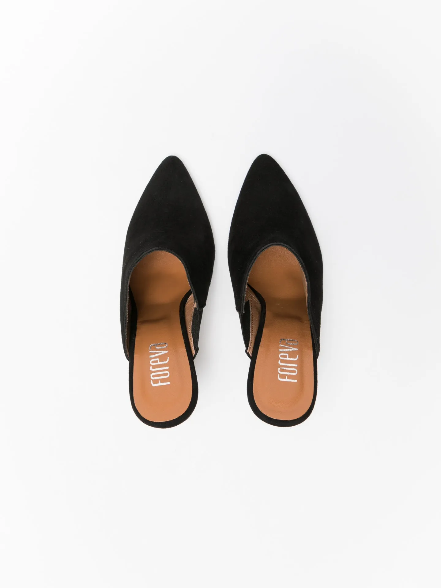 Black Pointed Toe Mules