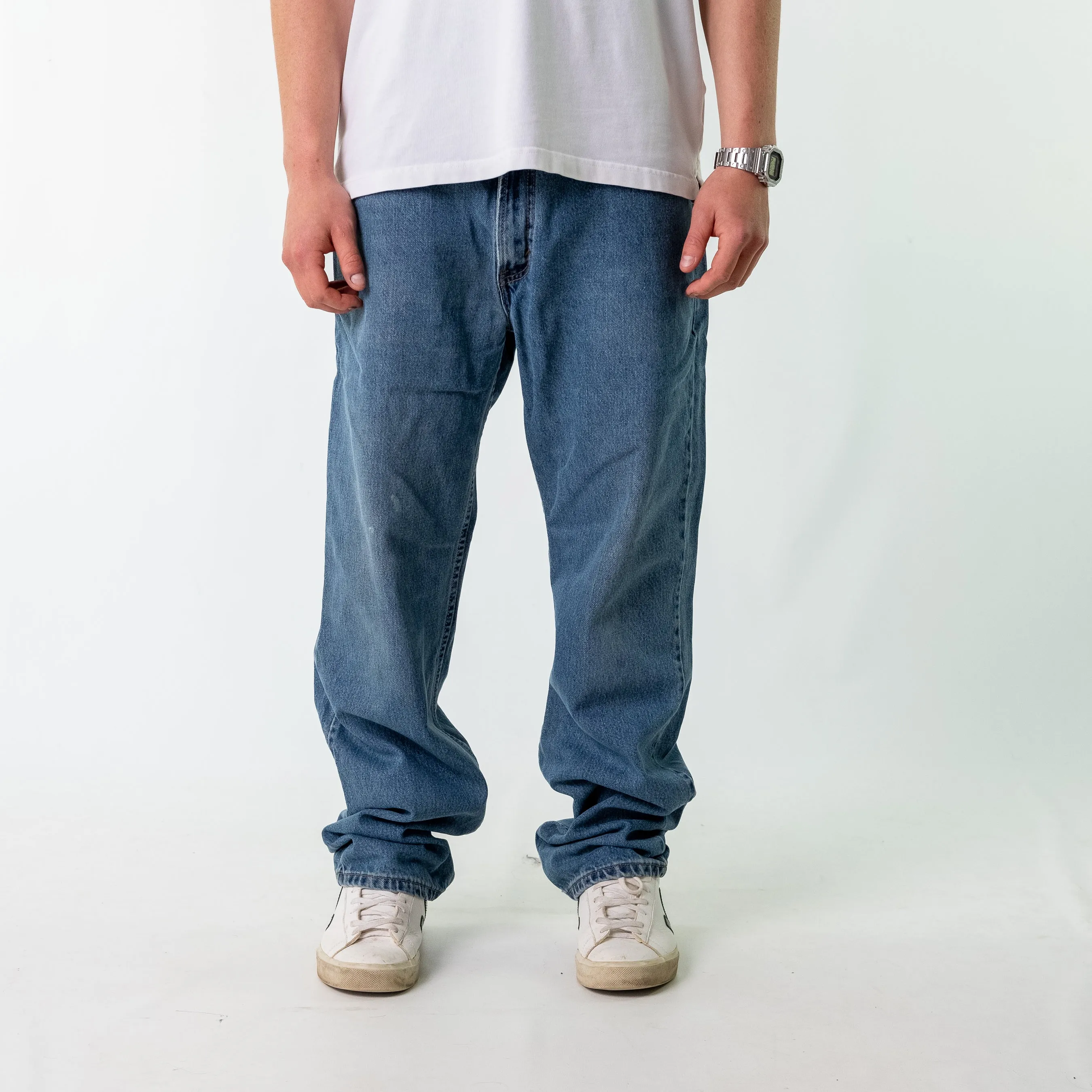 Blue 90s Levi's 550 Denim Jeans Baggy Pants (36x34)