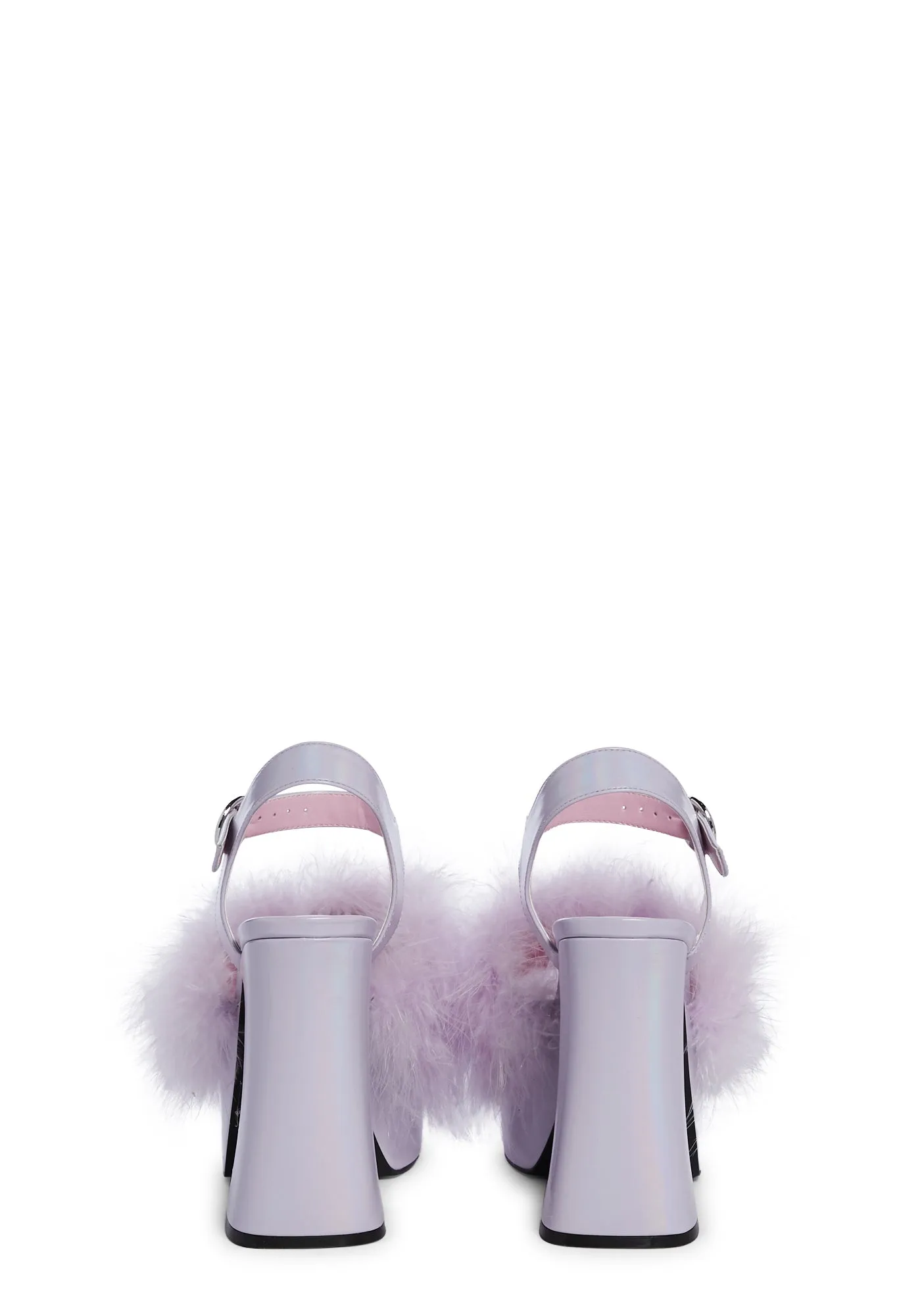 Blushin' N' Crushin' Marabou Heels - Lavender-