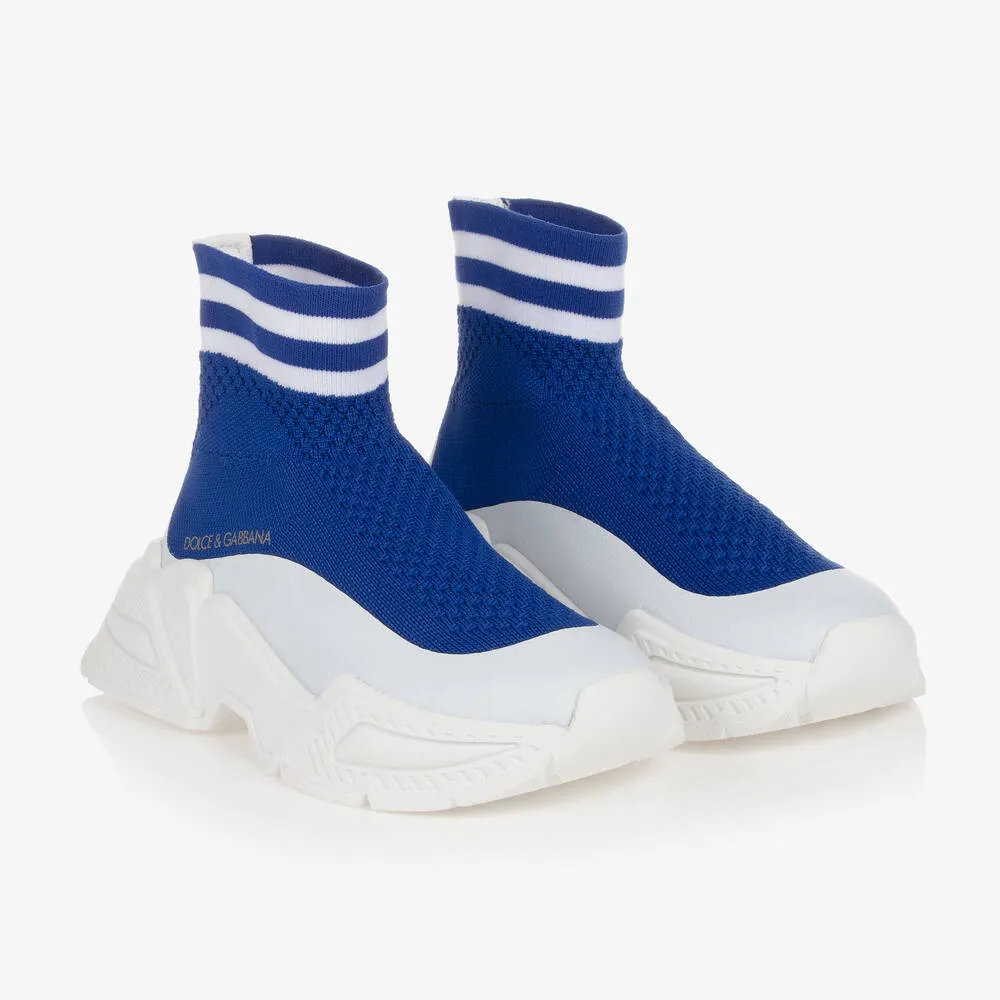 Boys Blue Sock Trainers