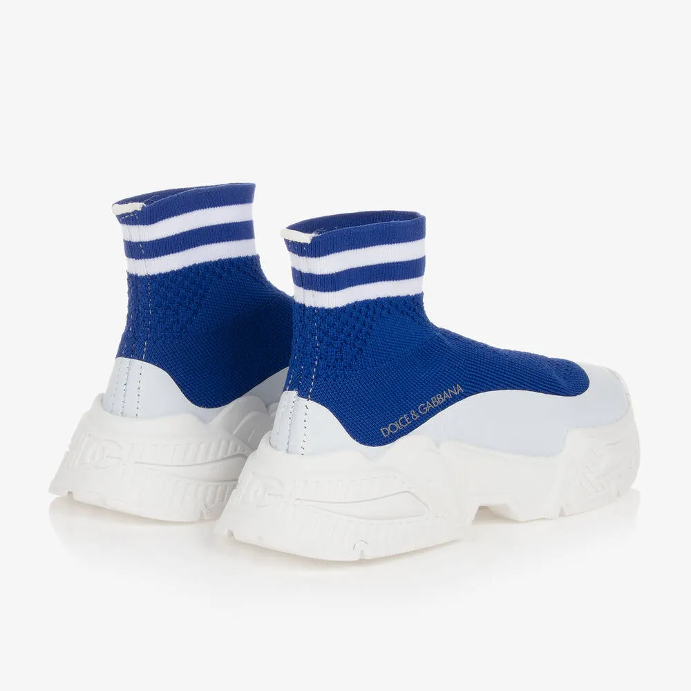 Boys Blue Sock Trainers