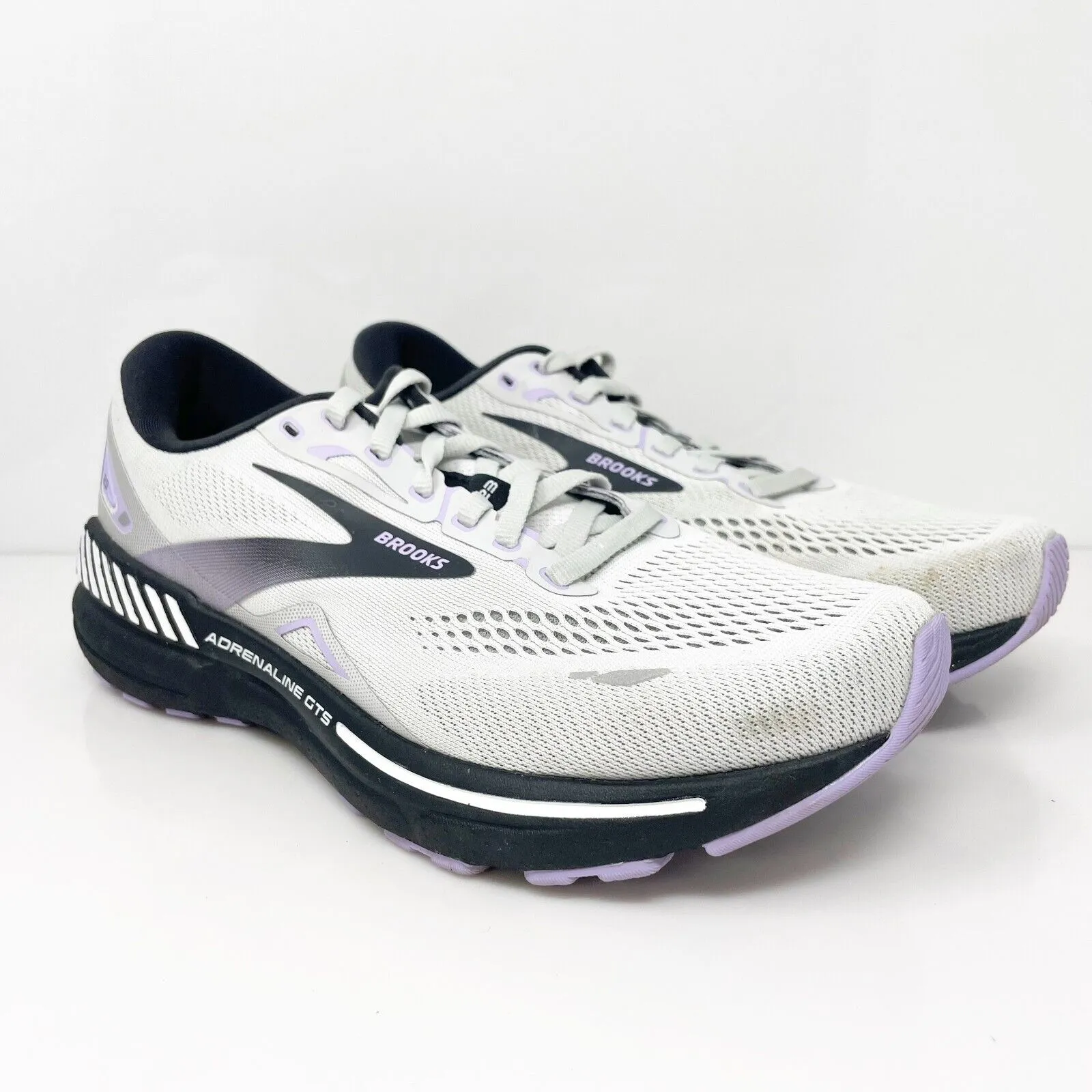 Brooks Womens Adrenaline GTS 23 1203811D039 Gray Running Shoes Sneakers Sz 10 D