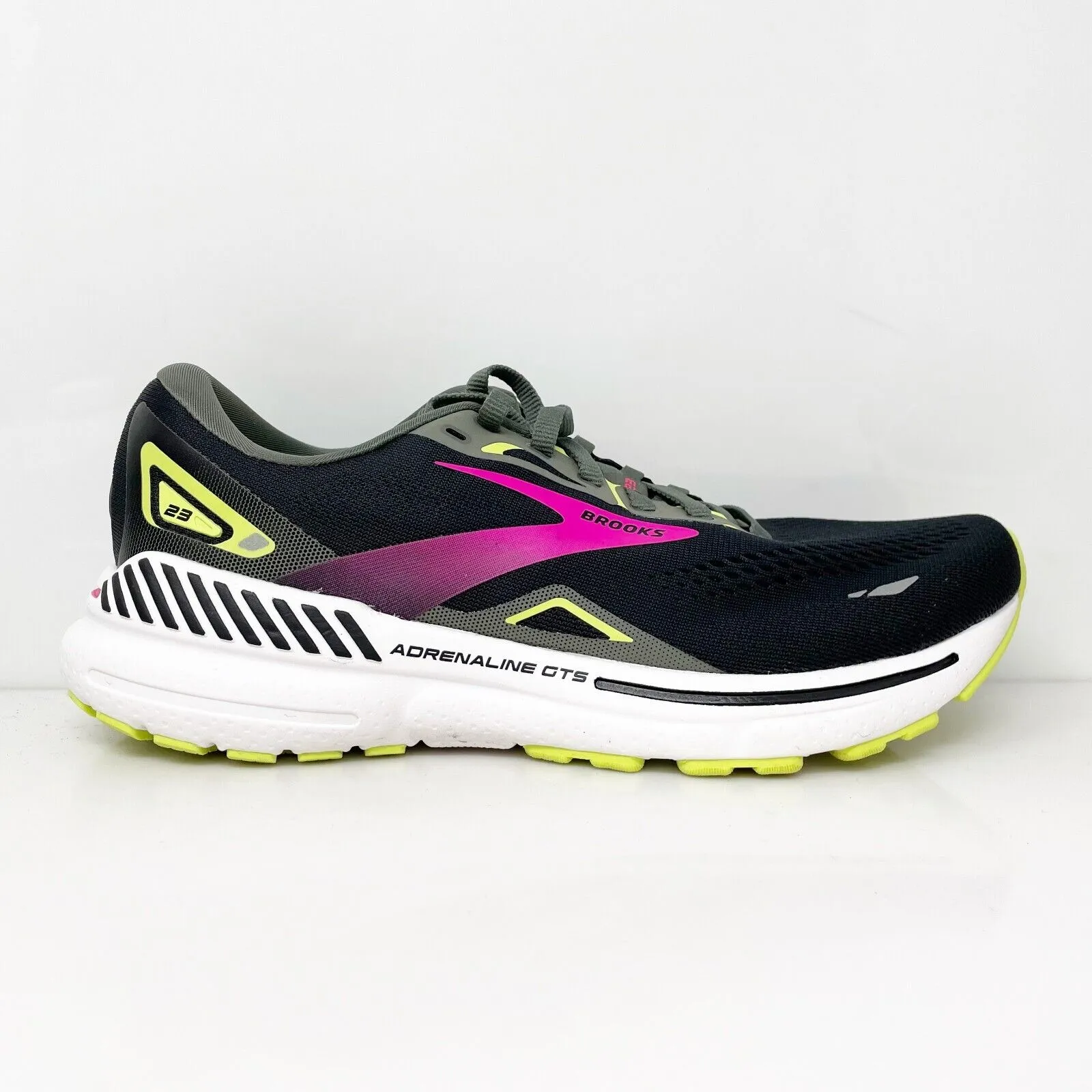 Brooks Womens Adrenaline GTS 23 1203812A037 Black Running Shoes Sneakers 8.5 2A