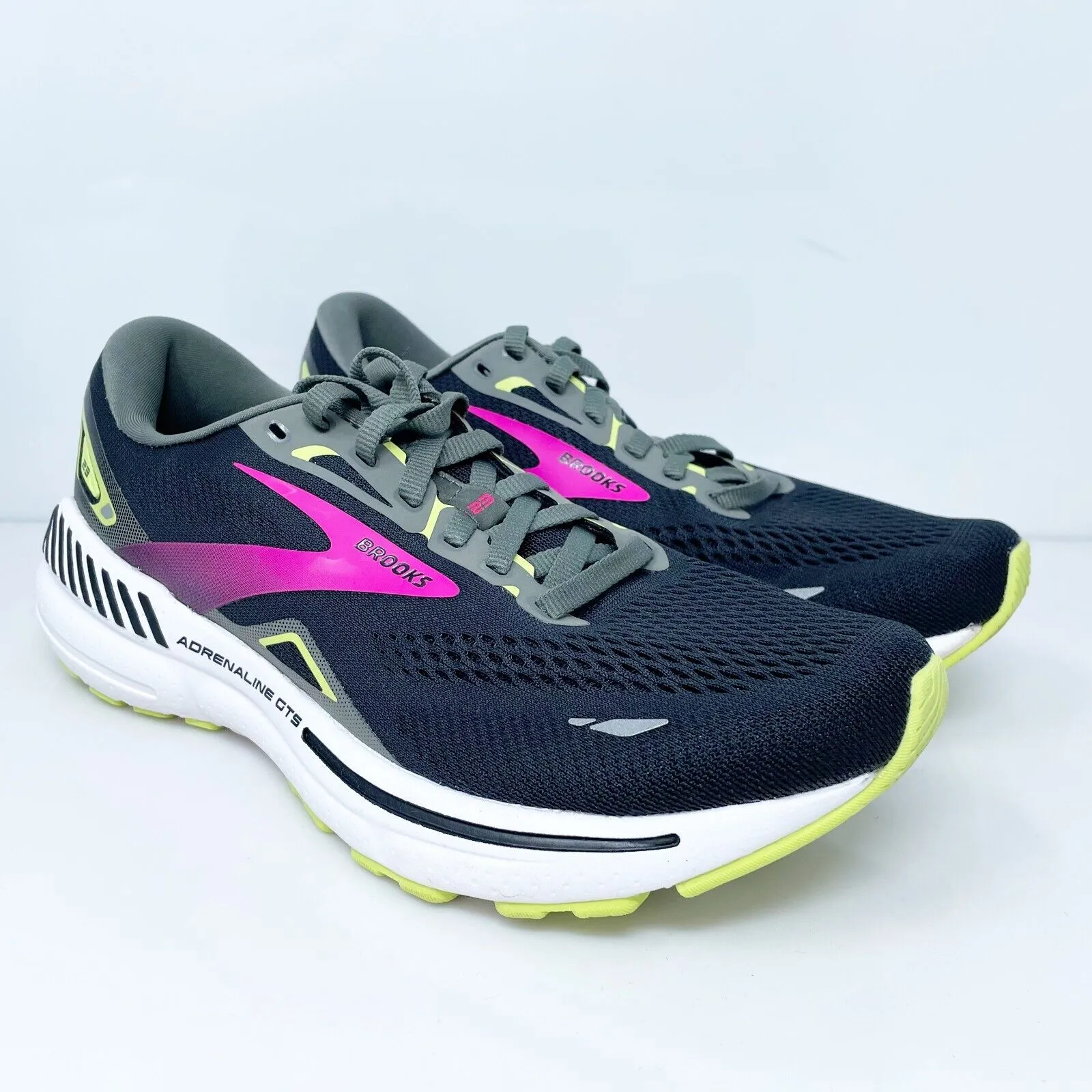 Brooks Womens Adrenaline GTS 23 1203812A037 Black Running Shoes Sneakers 8.5 2A