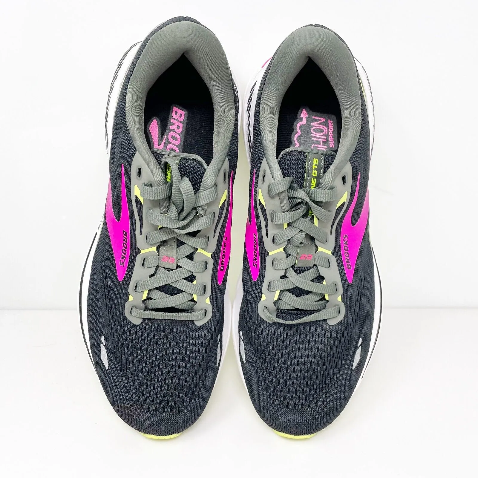 Brooks Womens Adrenaline GTS 23 1203812A037 Black Running Shoes Sneakers 8.5 2A