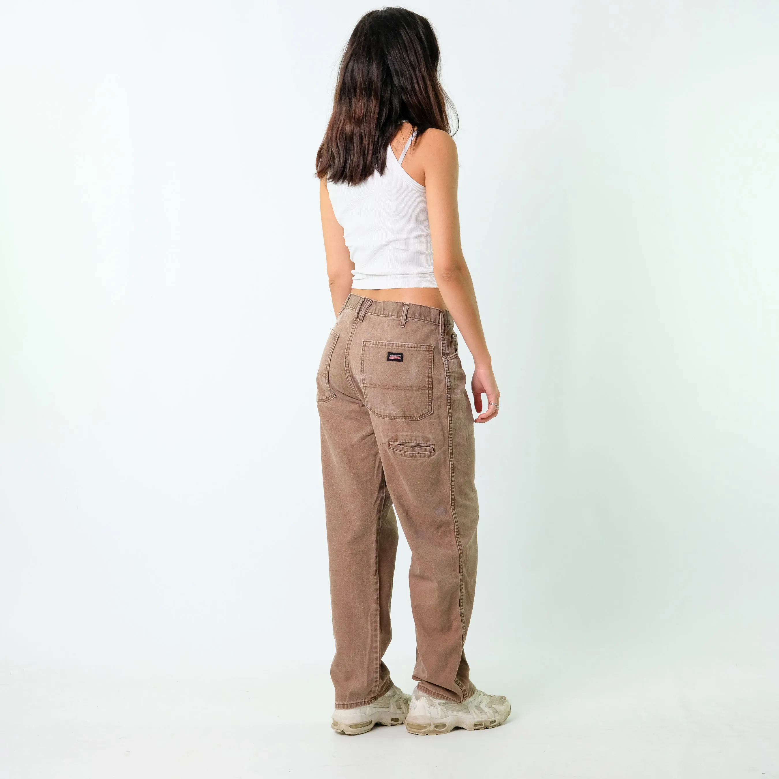 Brown y2ks Dickies Canvas Carpenter Jeans Baggy Pants (32x30)