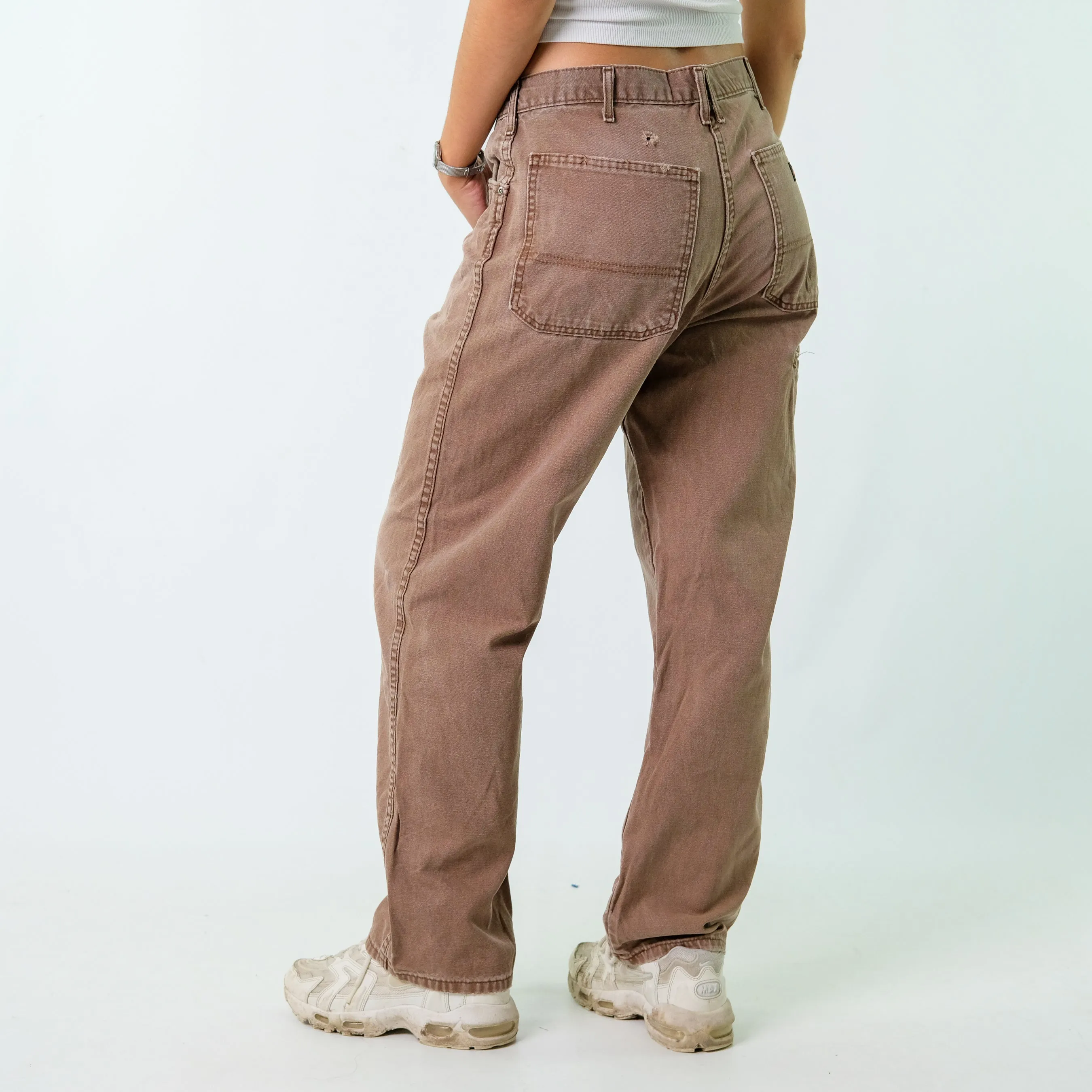 Brown y2ks Dickies Canvas Carpenter Jeans Baggy Pants (32x30)