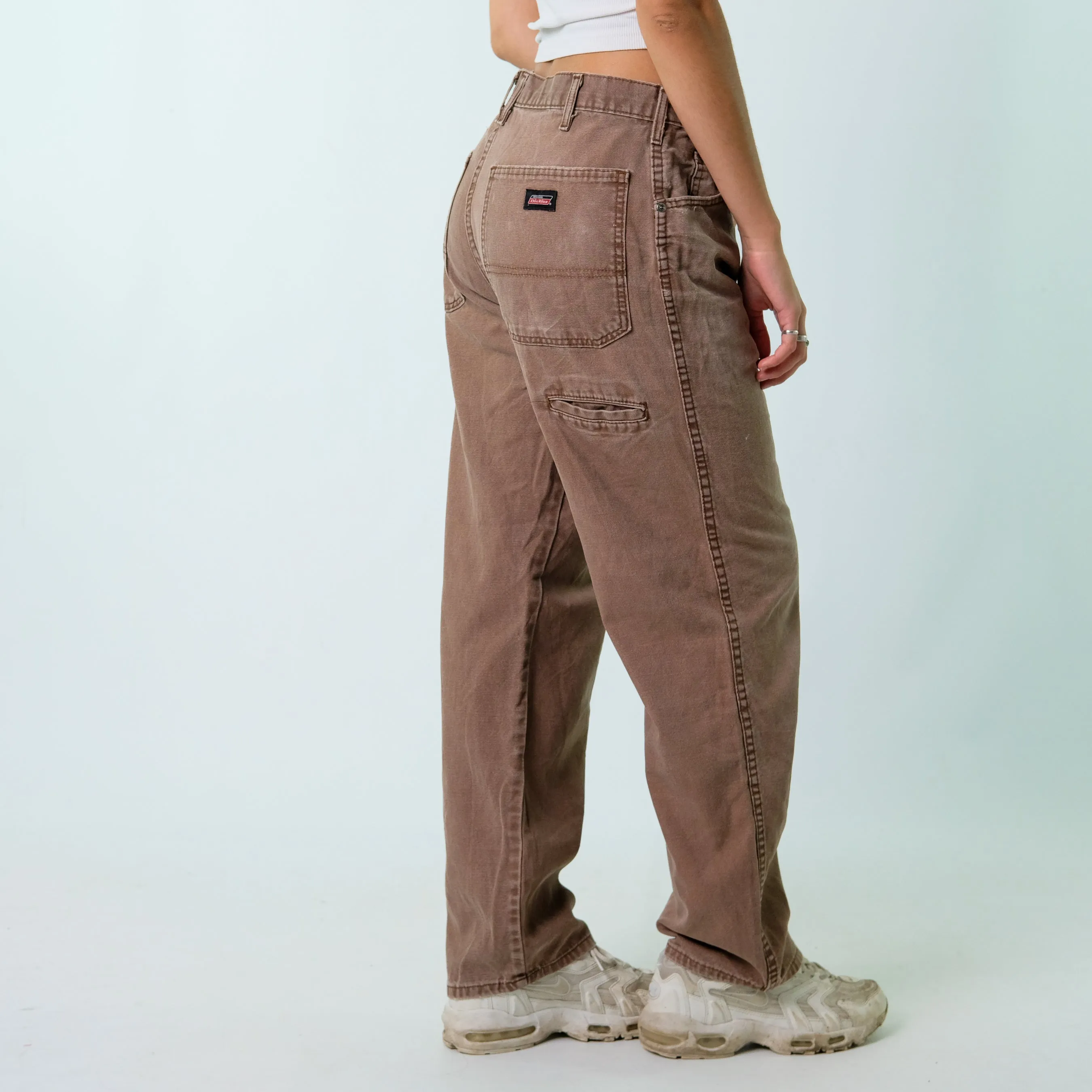 Brown y2ks Dickies Canvas Carpenter Jeans Baggy Pants (32x30)