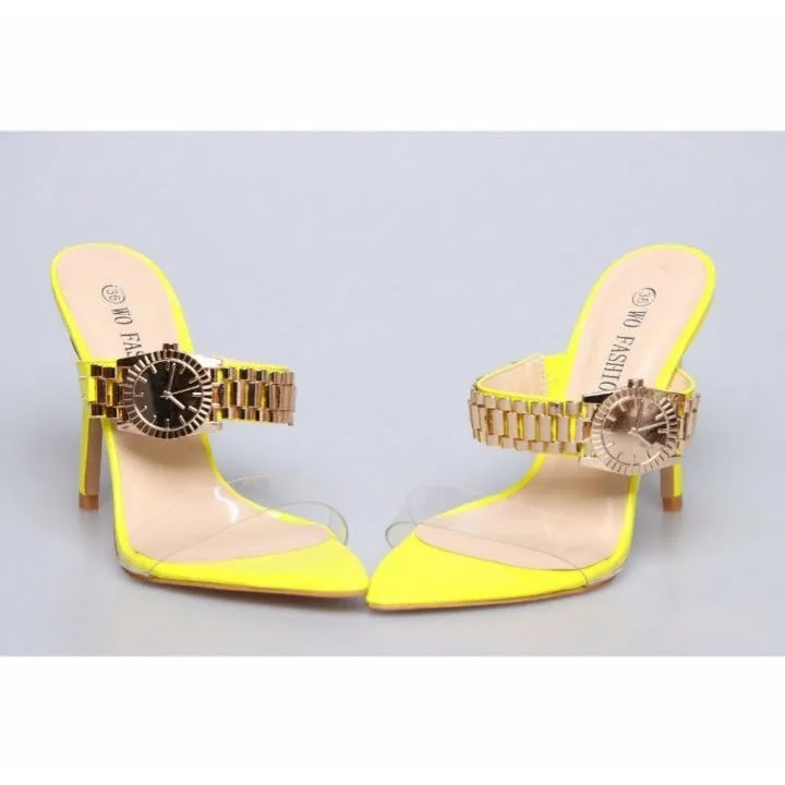 Buckle Stiletto Pumps Sandals