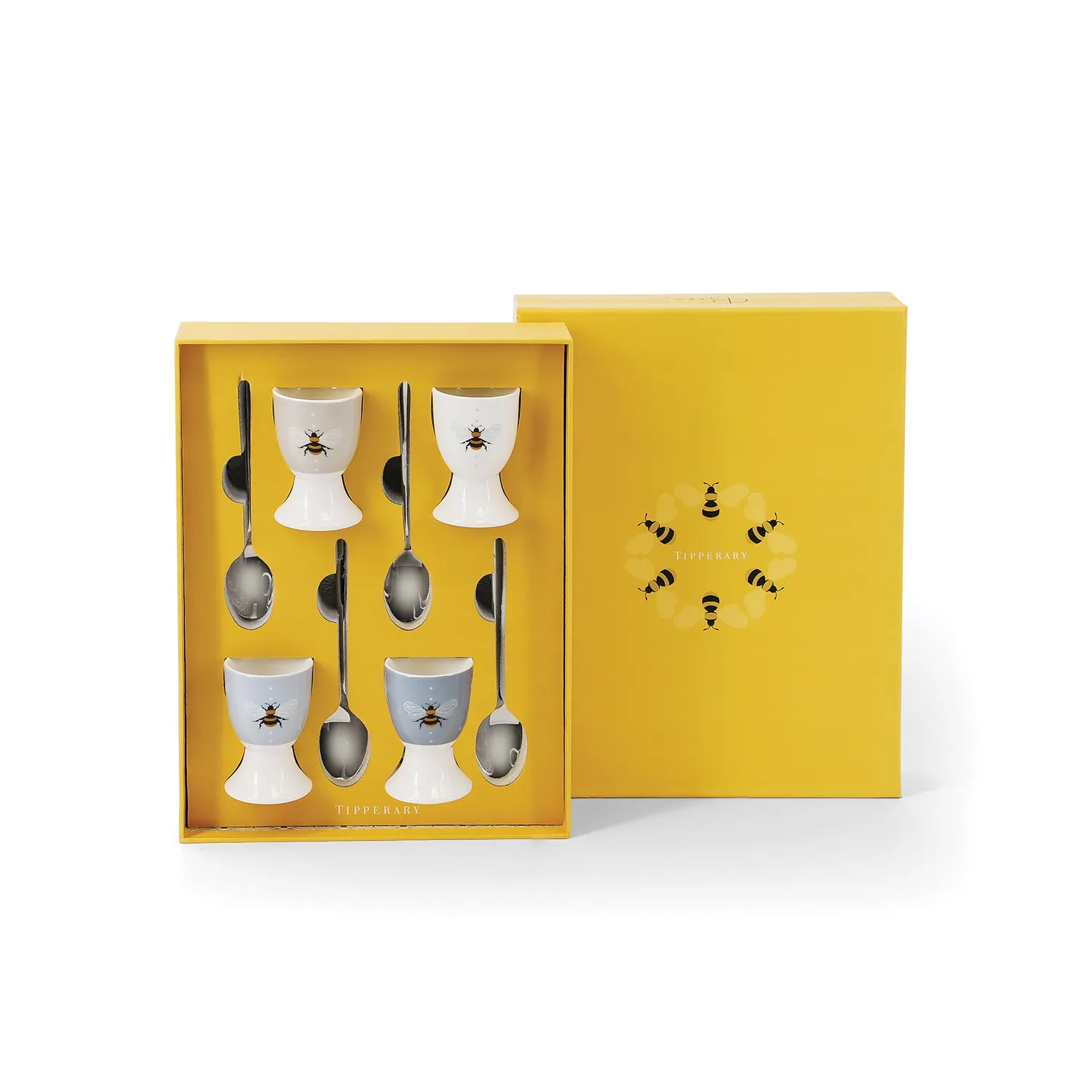 Bumble Bee 4 Piece Egg Cup & Spoons Set