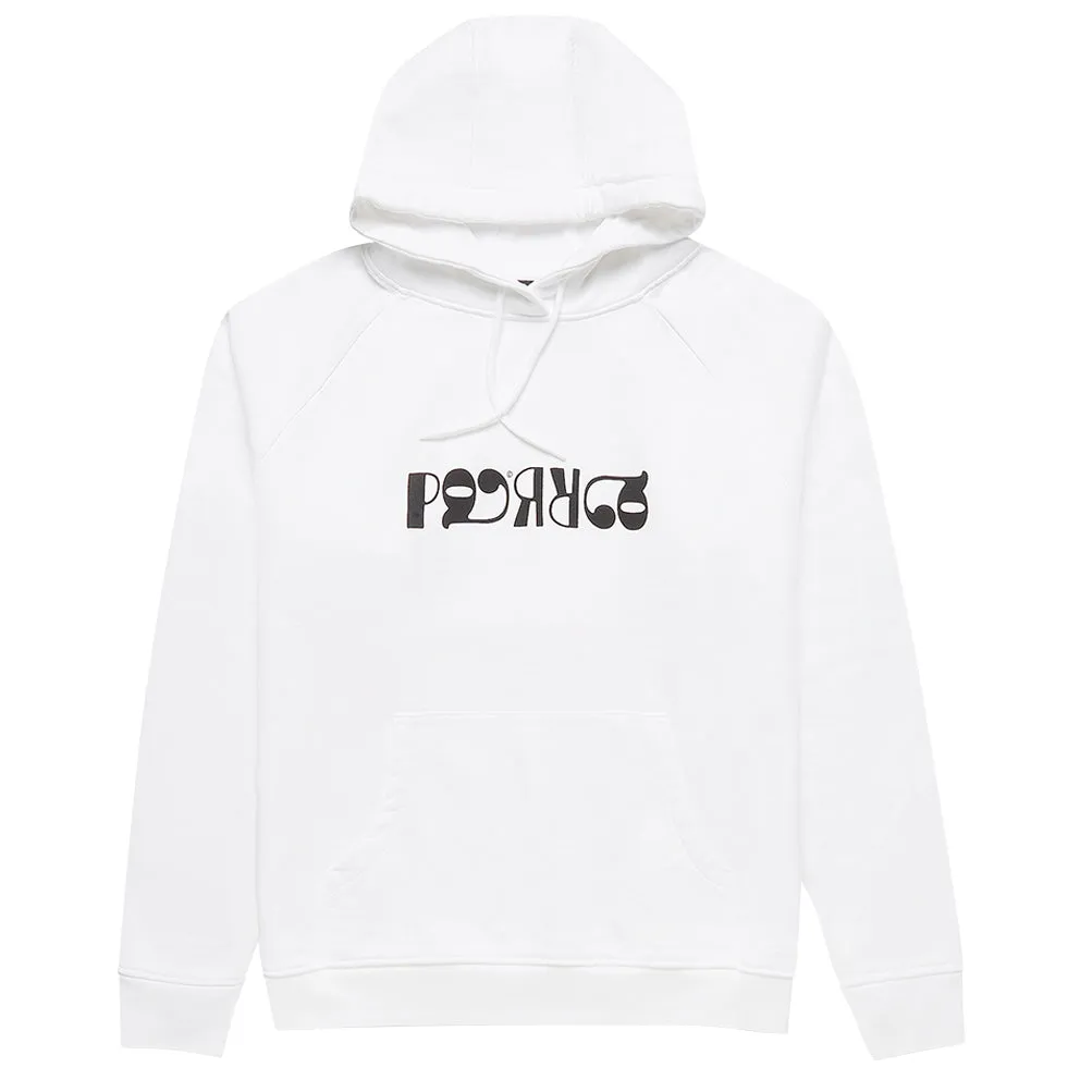 BY PARRA FANCY LOGO HOODED SWEATSHIRT // WHITE