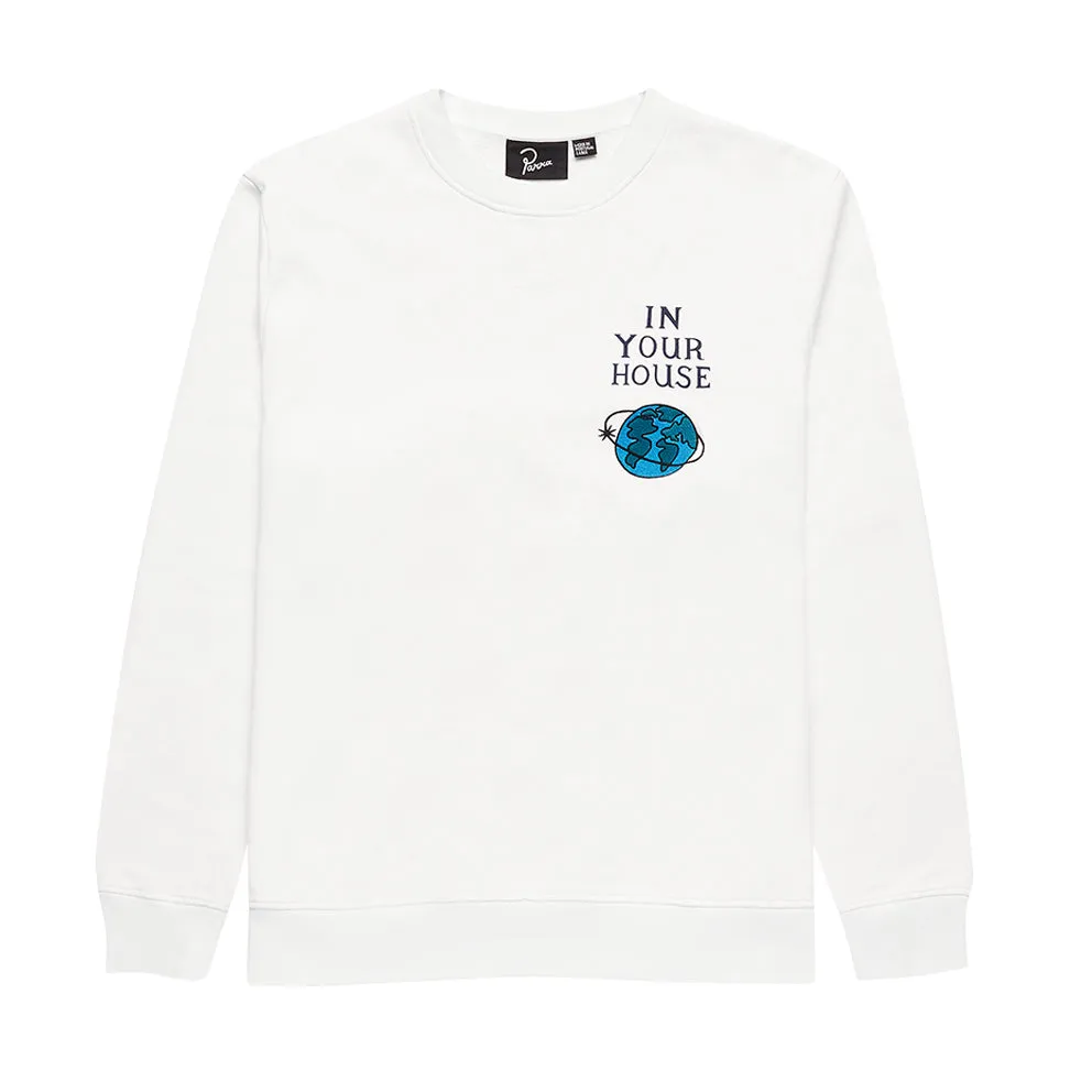 BY PARRA SYSTEMS LOGO CREW NECK SWEATSHIRT // WHITE