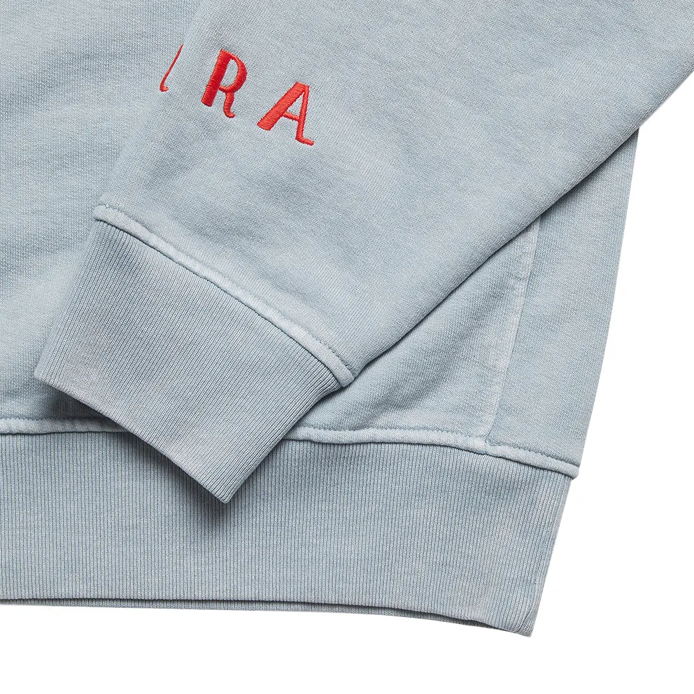 BY PARRA UPSIDE DOG RACE CREW NECK SWEATSHIRT // DUSTY BLUE