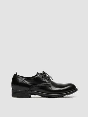 CALIXTE 068 - Black Leather Derby Shoes