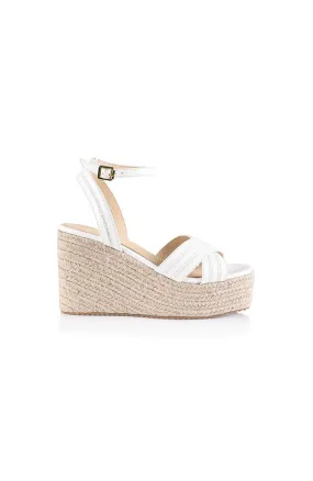 Callie Espadrille Wedges White Softee