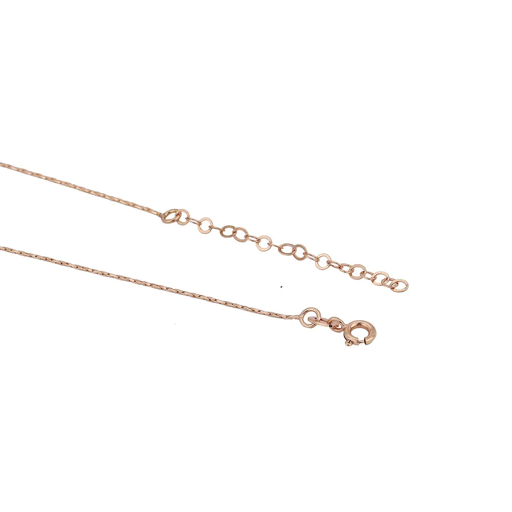 Carlton London Women'S Gift Card Jewellery-18K Rose Gold Plated With Pearls Stud Necklace Fjn4100