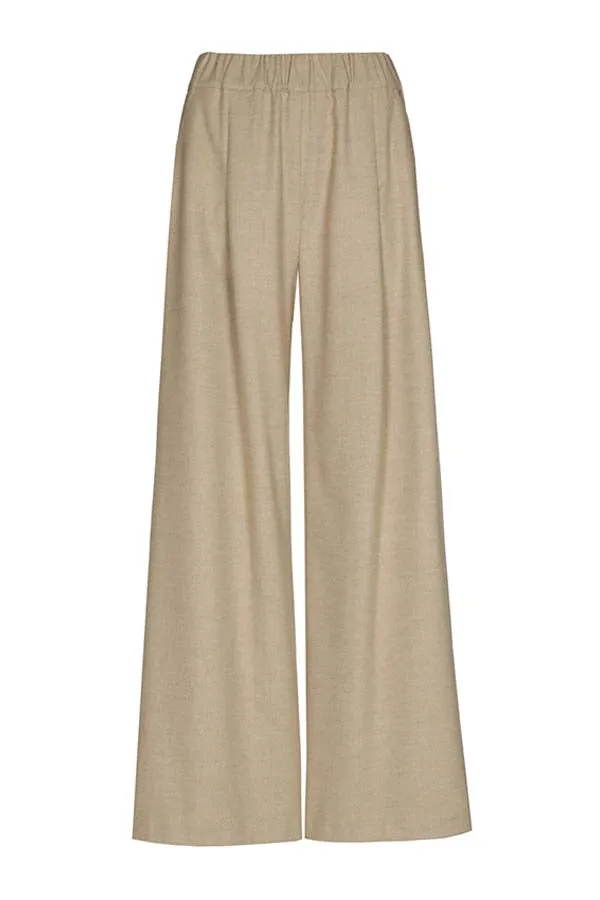 Caroline Biss LOOSE-FITTING WIDE WOOL-MIX TROUSERS