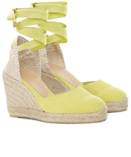 Yellow Carina Espadrille Wedges