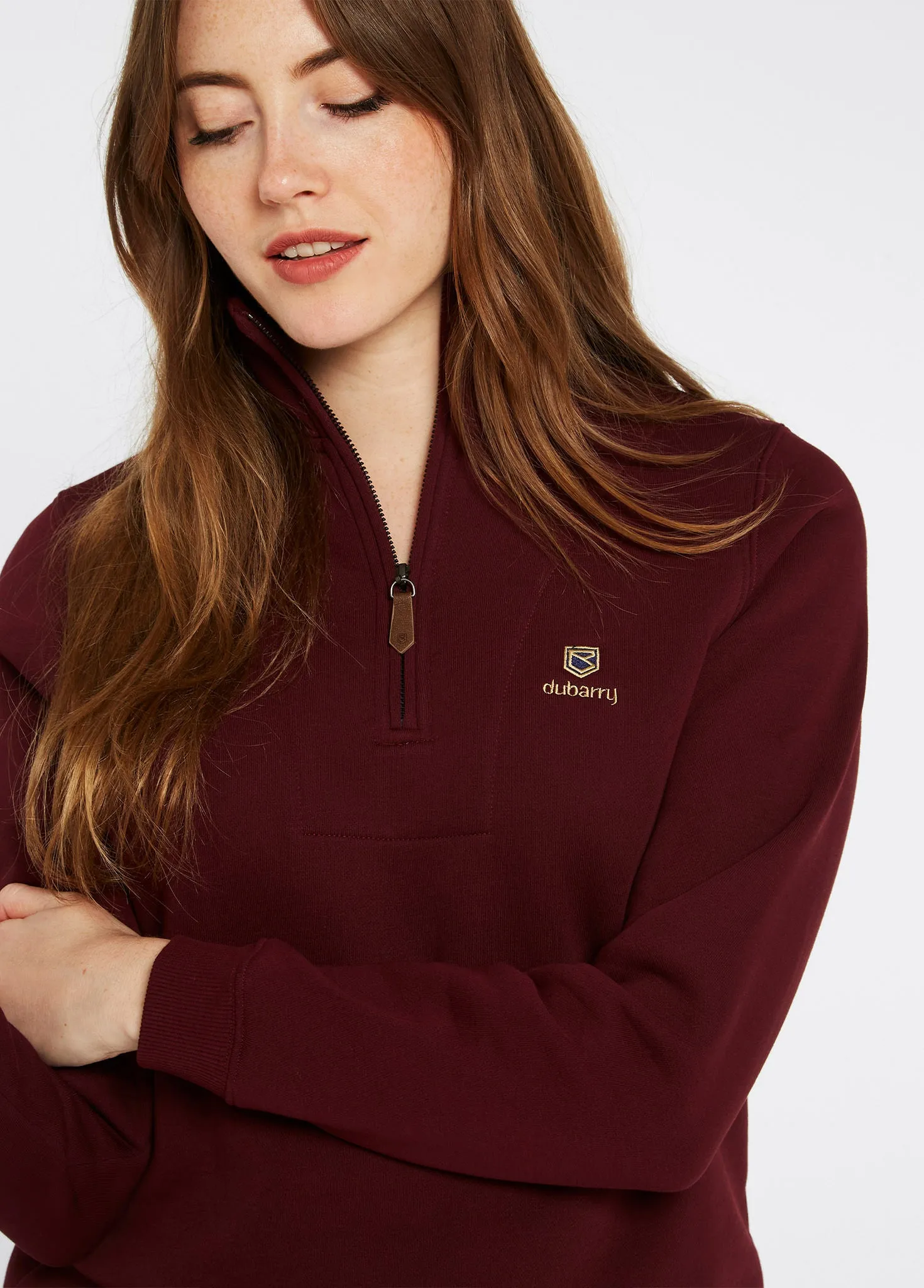 Castlemartyr Women's Quarter Zip Sweatshirt - Ox Blood