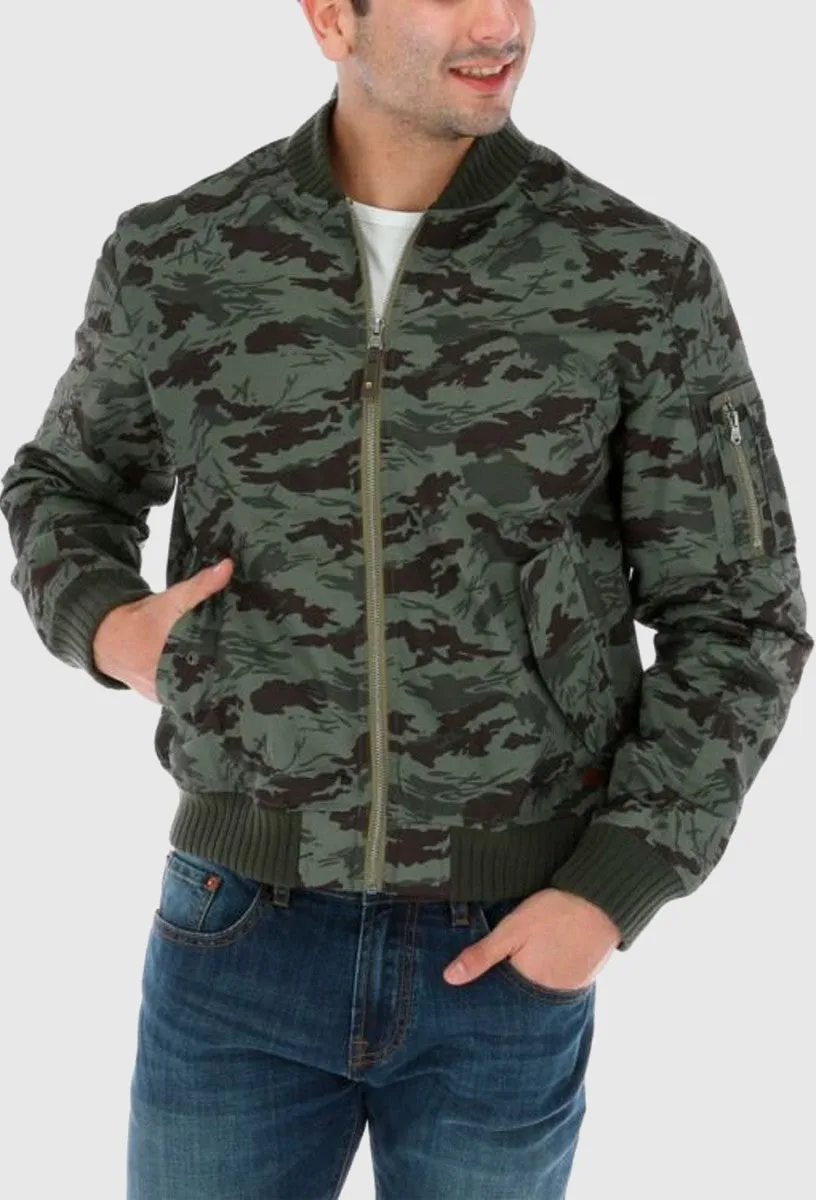 CAT Mens Wickes Bomber Jacket - Camo