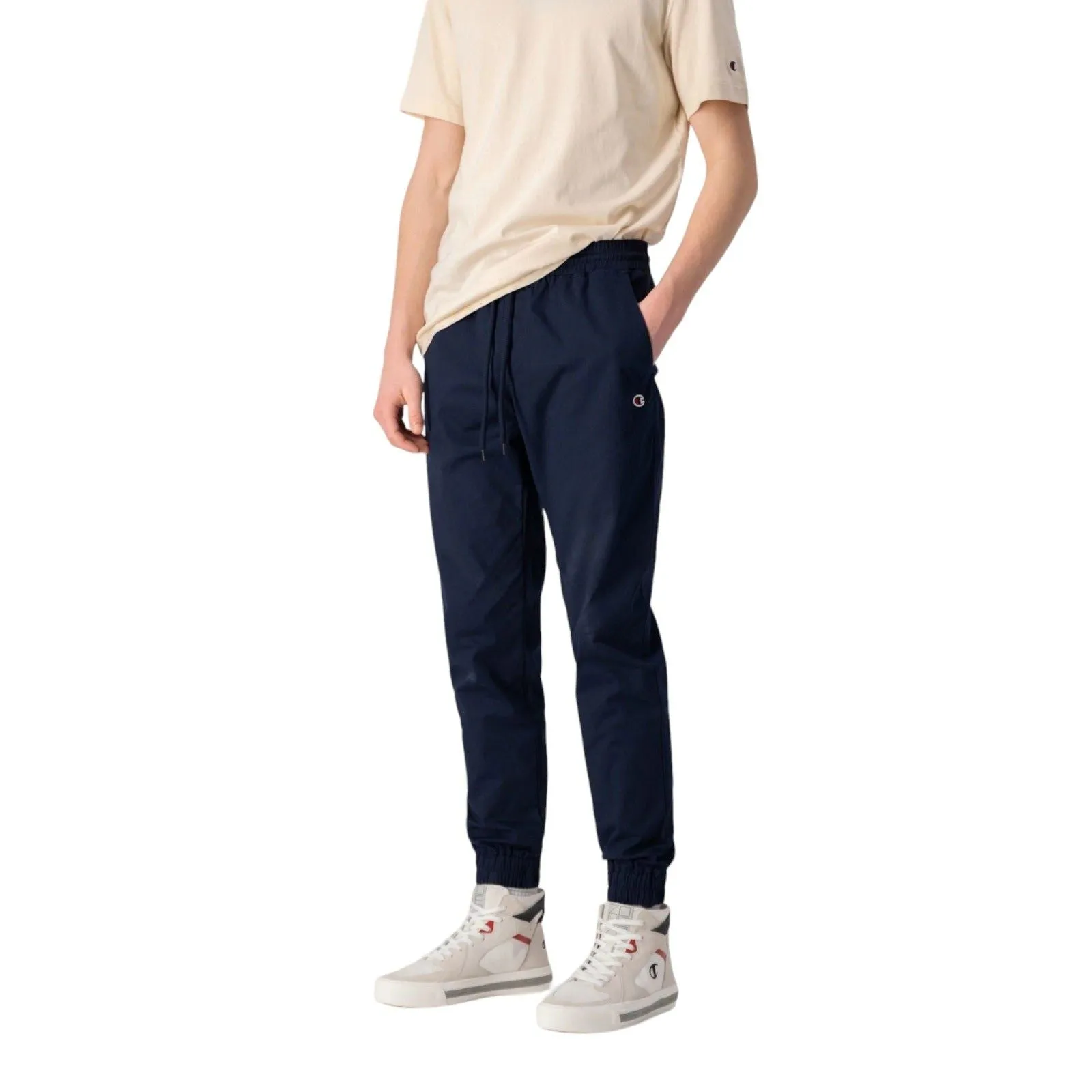 Champion Stretch Cotton Twill Cuffed Trousers - Navy