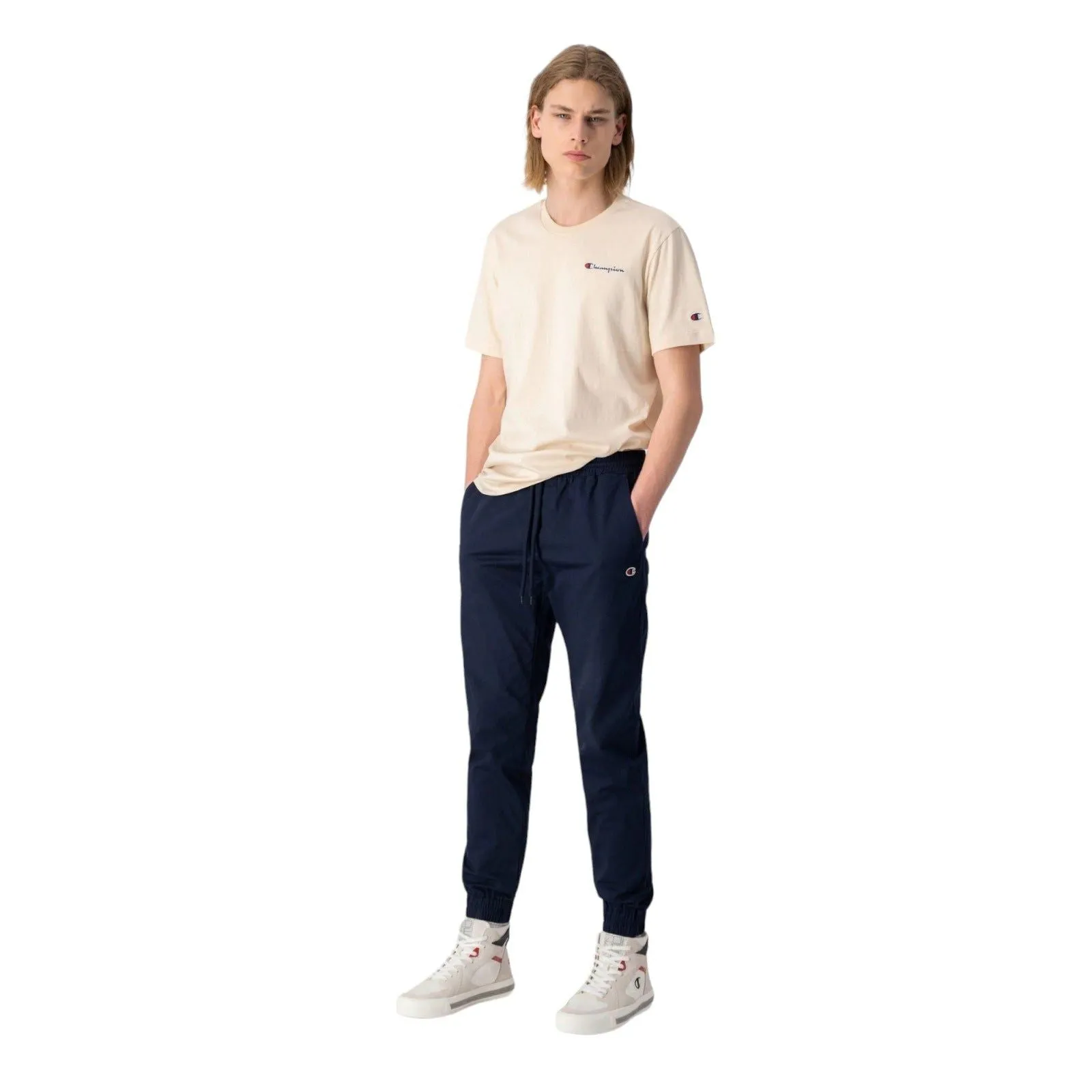 Champion Stretch Cotton Twill Cuffed Trousers - Navy