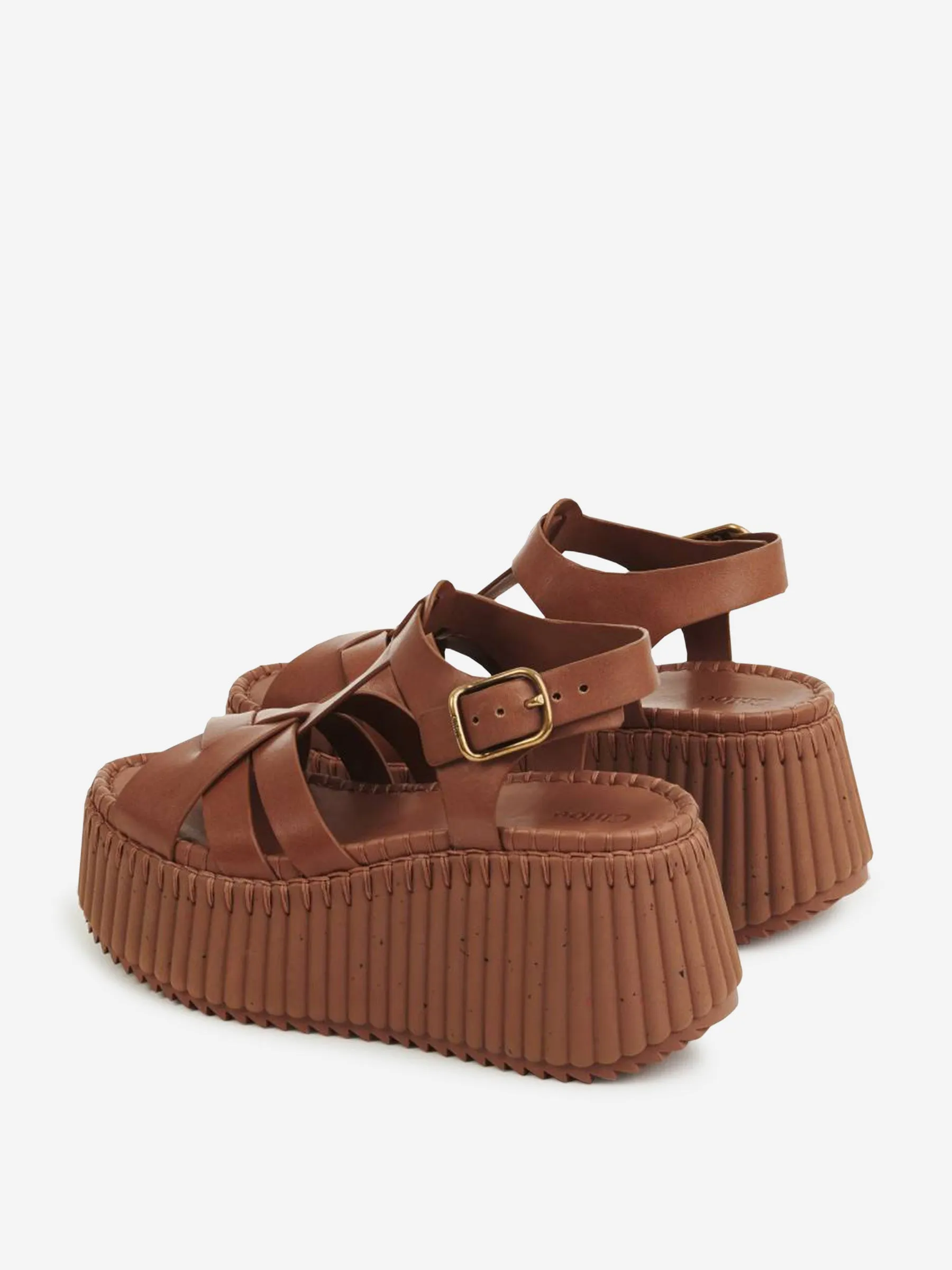 Chloé Nama Leather Wedges