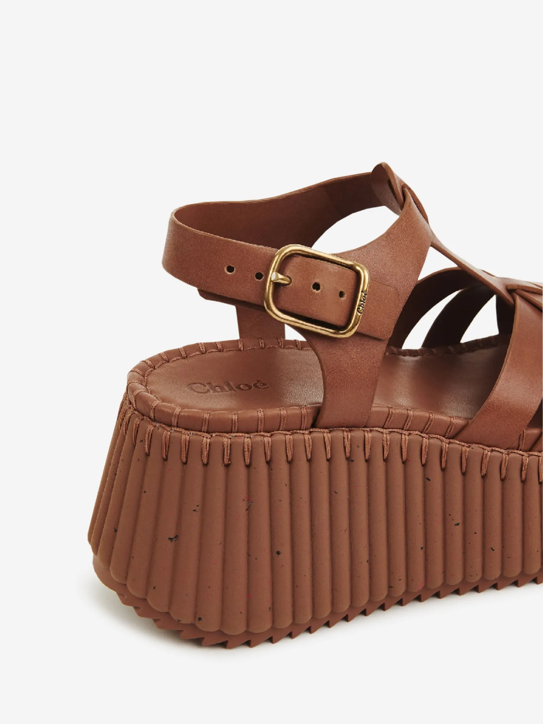 Chloé Nama Leather Wedges