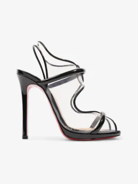 Christian Louboutin Aqua Ronda Heels Black PVC EU 38 UK 5