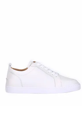 Christian Louboutin Rantulow Latte Grain Leather Trainers