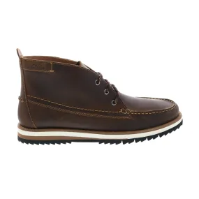 Clarks Men's Brown Leather Lace Up Chukka Boots - Durston Mid