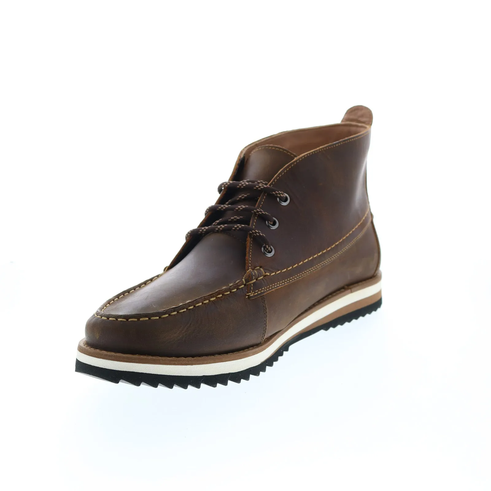 Clarks Men's Brown Leather Lace Up Chukka Boots - Durston Mid