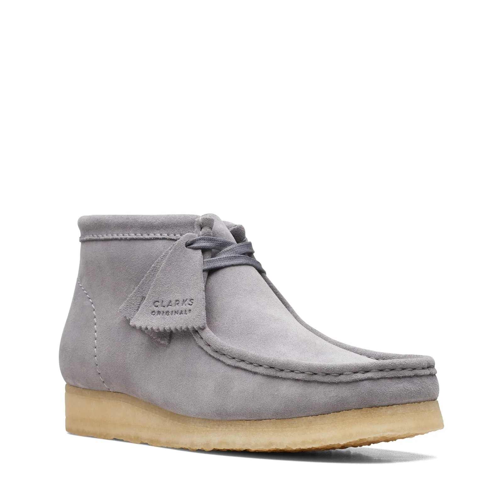 Clarks Wallabee Boot Gray Suede Men's Lace Up Chukkas Boots