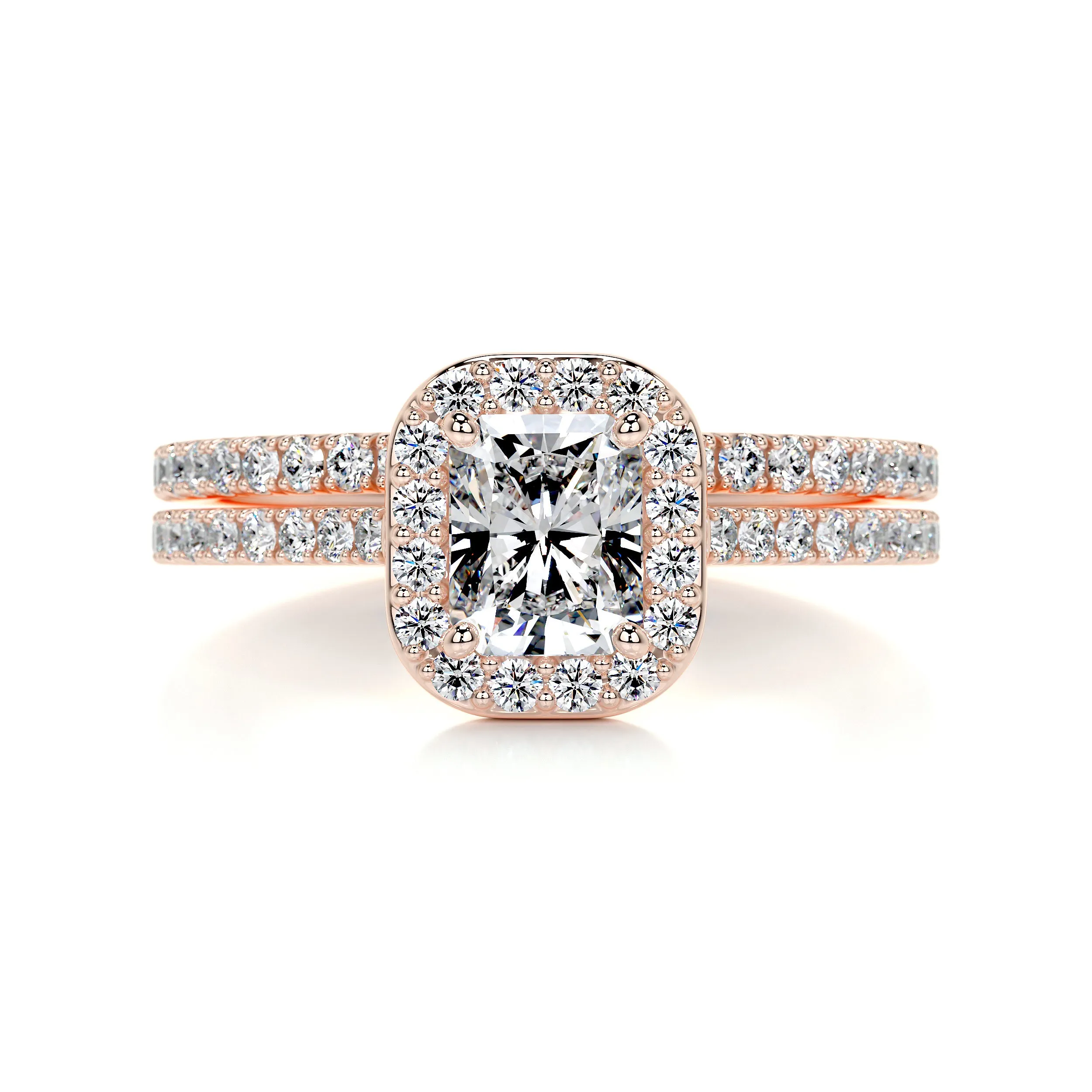 Cora Diamond Bridal Set -14K Rose Gold