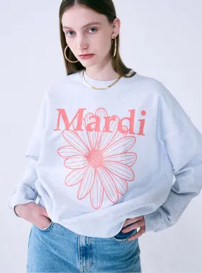 Coral Heather Flowermardi Sweatshirt