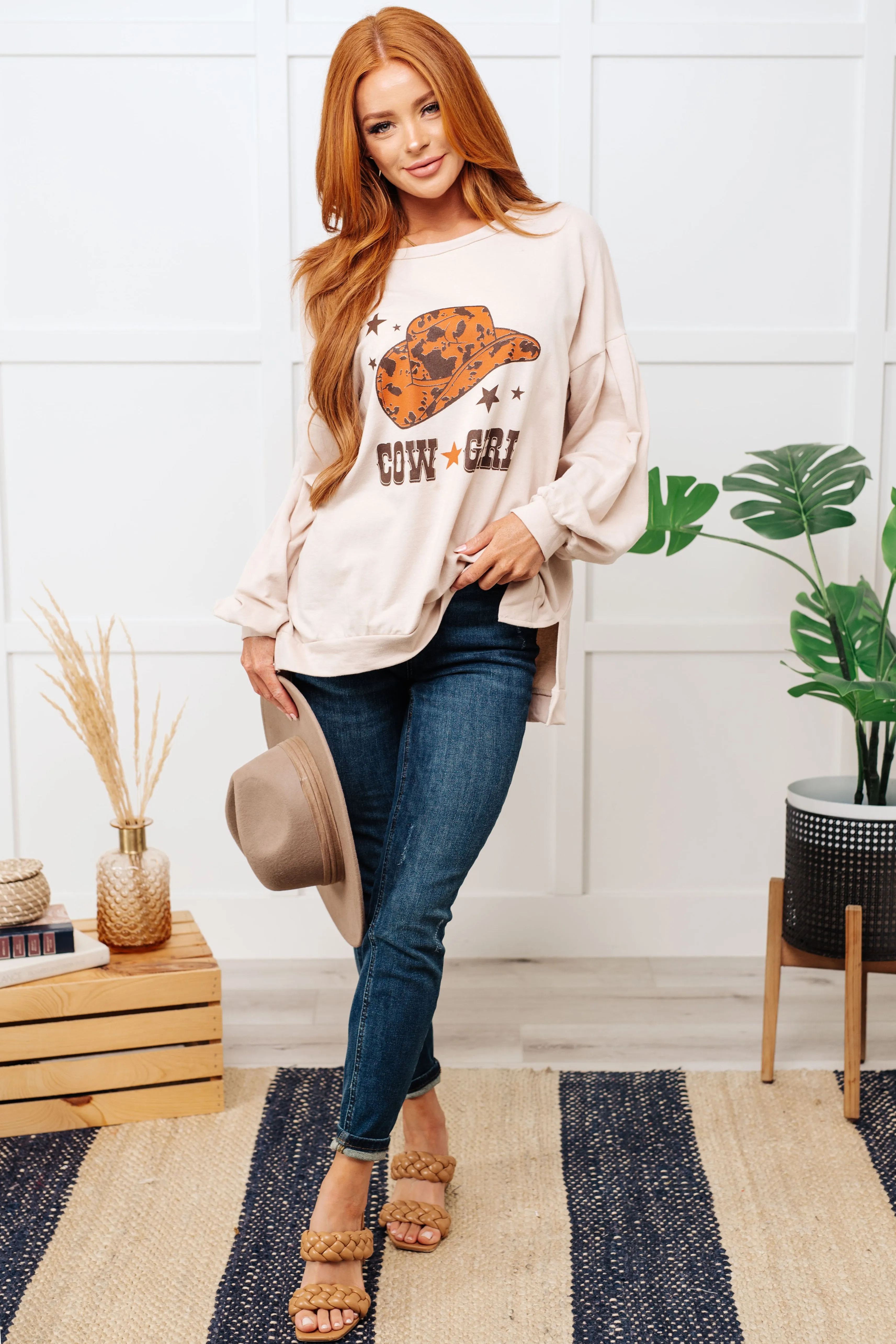 Stone Cowgirl Graphic Pullover.