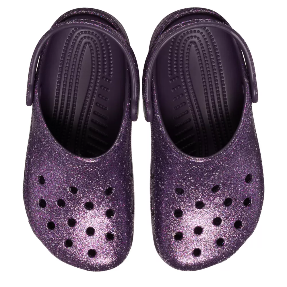 CROCS  GIRLS LITTLE-BIG KID CLASSIC GLITTER CLOG