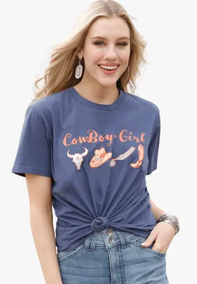 Cruel Girl Womens Cowboy Girl T-Shirt