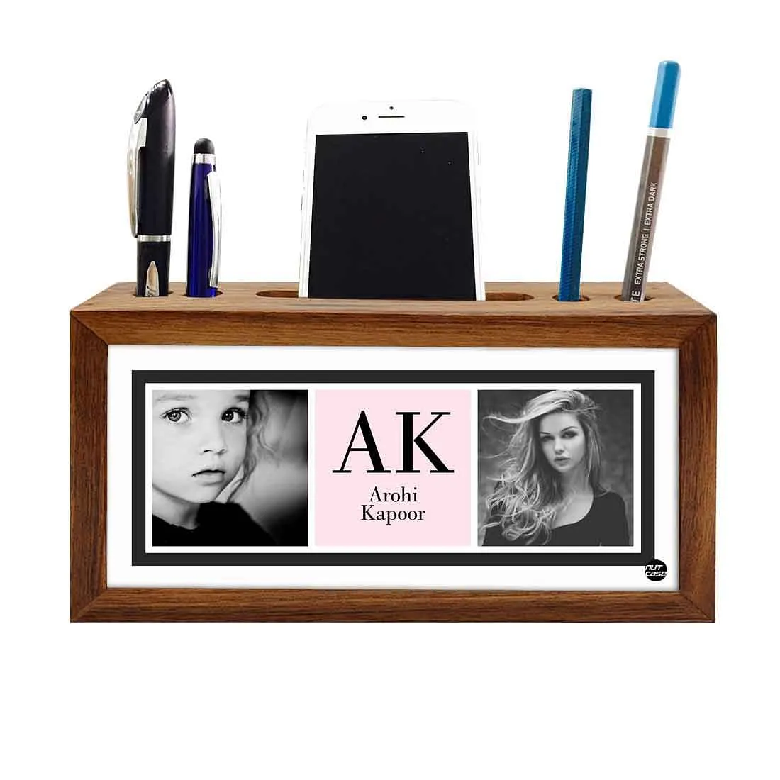 Custom-Made personalised desk organiser - Add Your Text - Girl