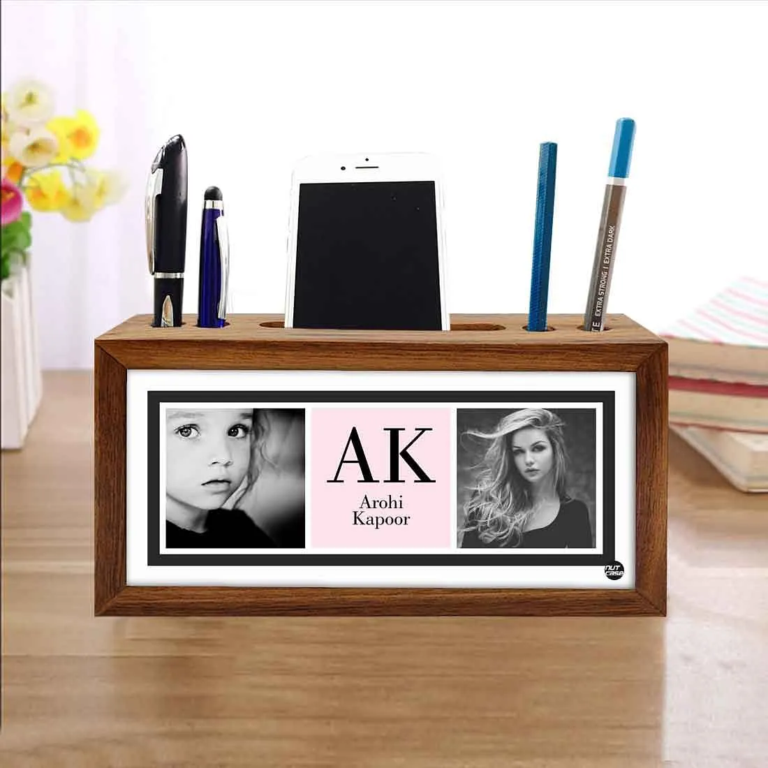 Custom-Made personalised desk organiser - Add Your Text - Girl