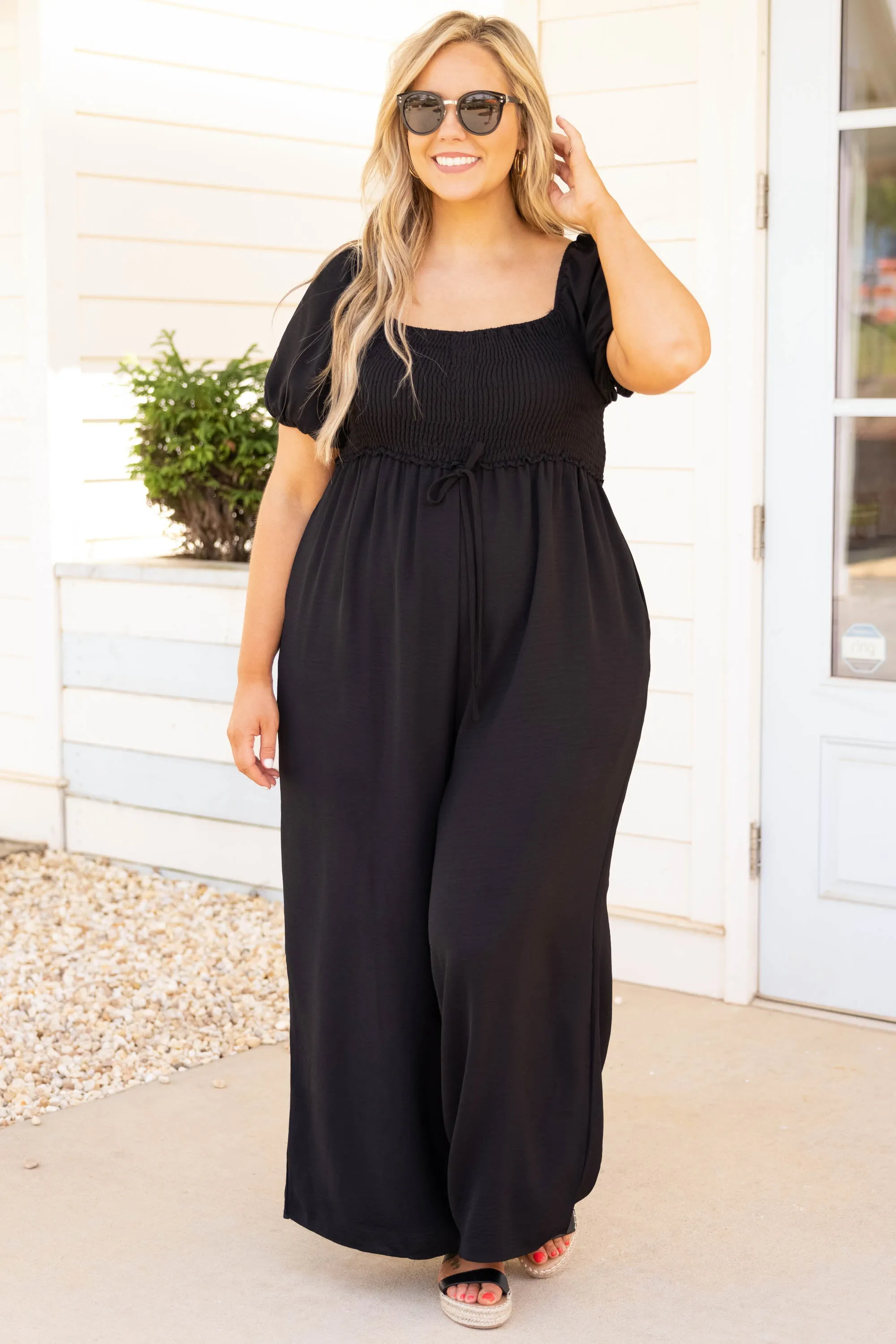 Dancing Under Stars Jumpsuit, Black