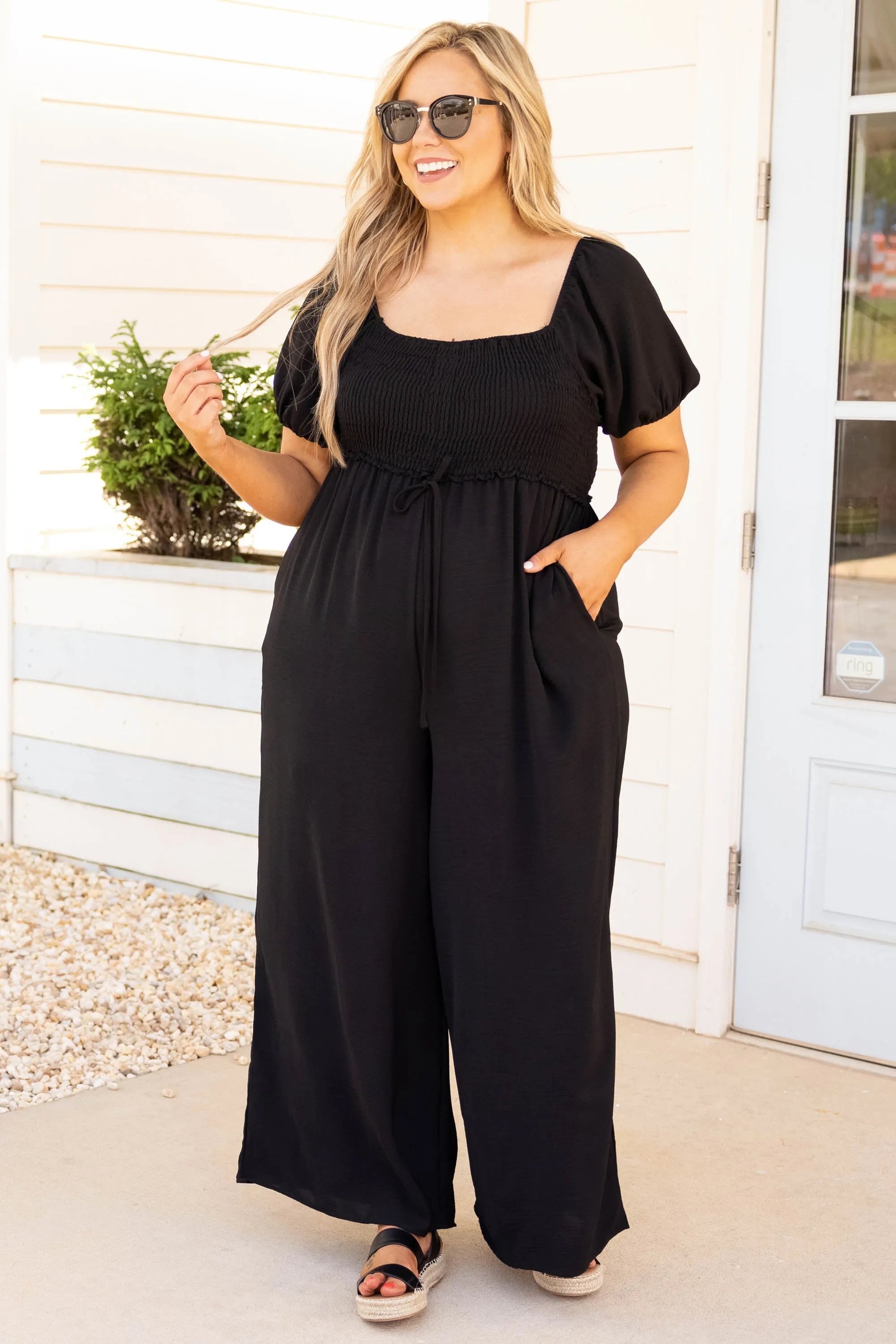 Dancing Under Stars Jumpsuit, Black