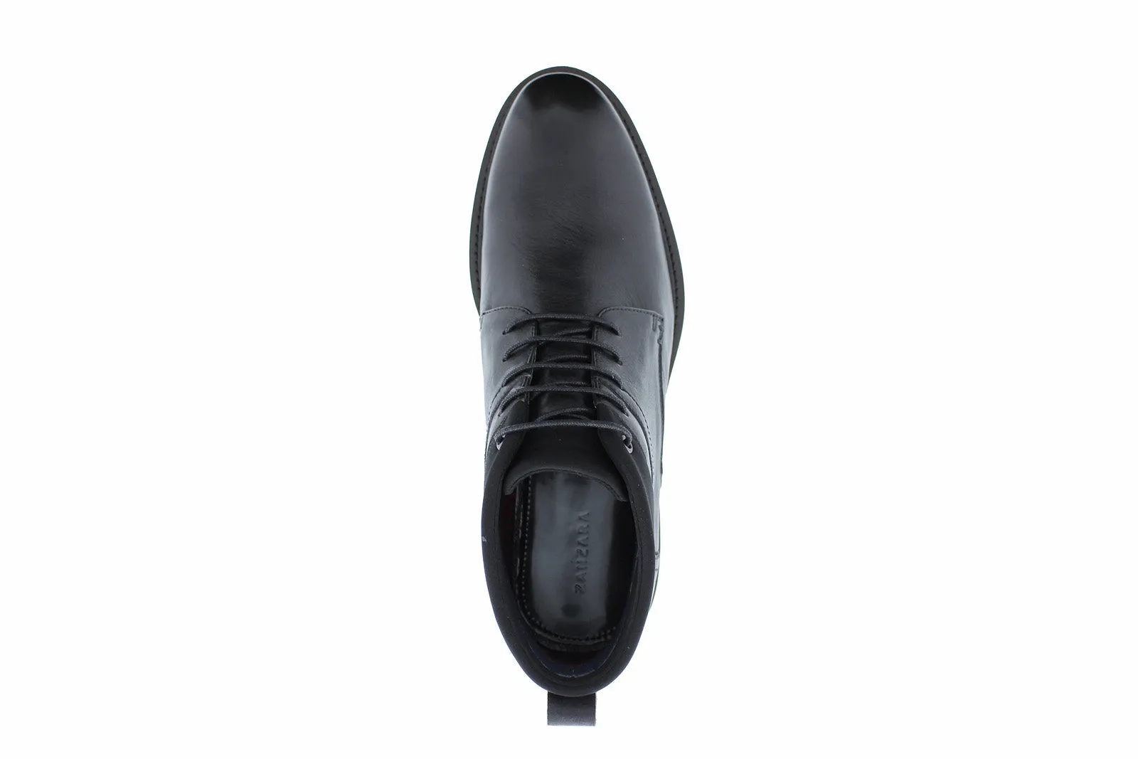 Darlington ZZ1441B Men's Black Leather Lace Up Chukka Boots.