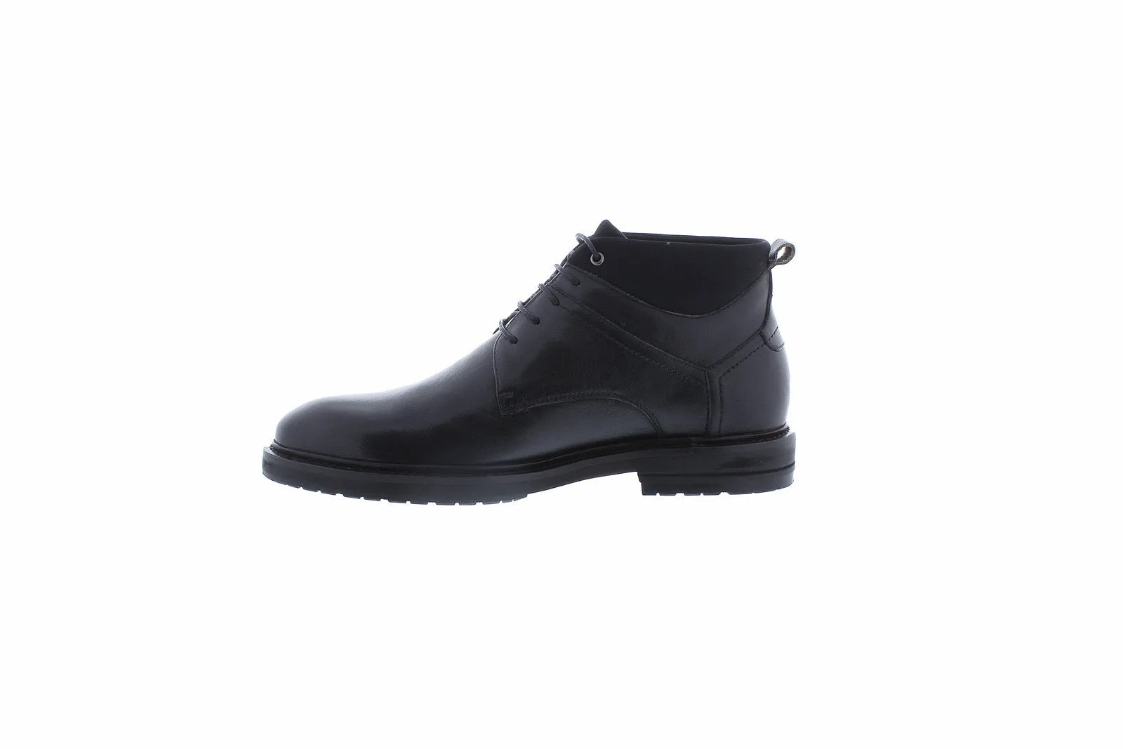 Darlington ZZ1441B Men's Black Leather Lace Up Chukka Boots.