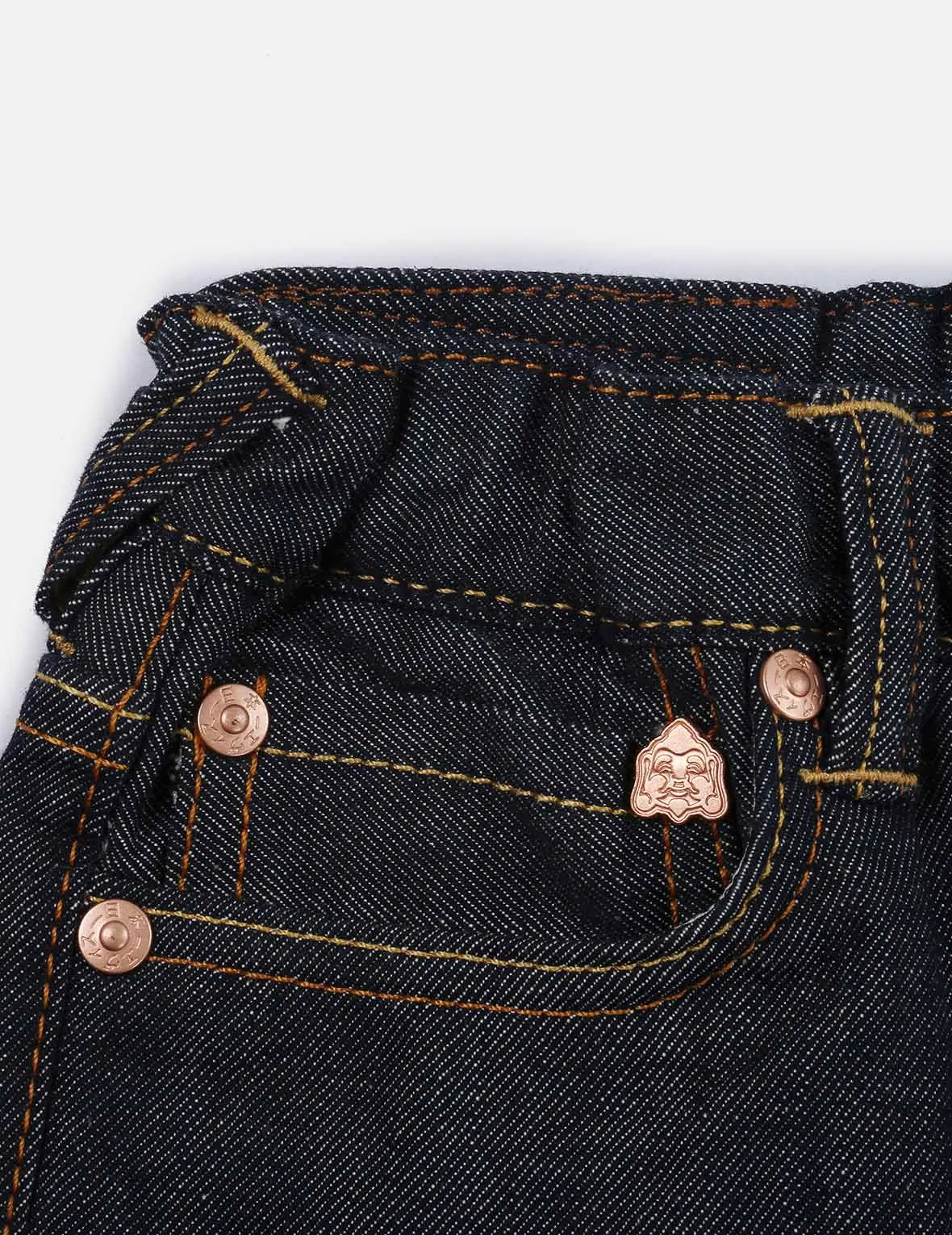 Daruma-pattern Daicock Regular Fit Denim Jeans