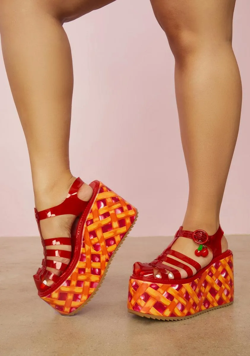 Delicious Cherry Pie Jelly Shoes