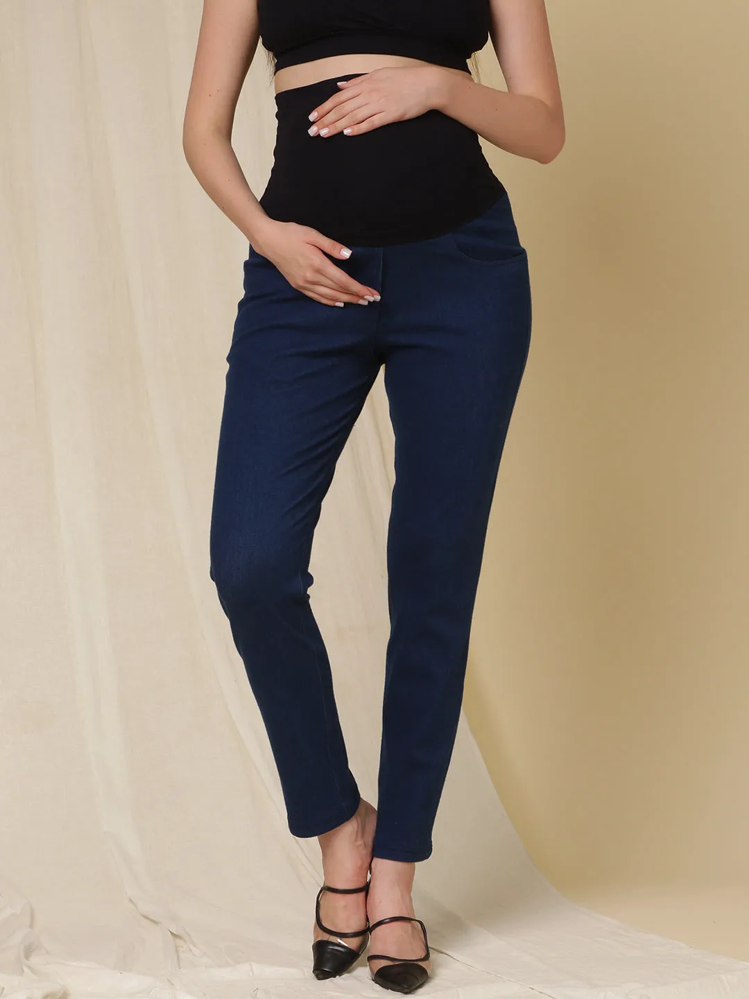 Denim Maternity Trousers