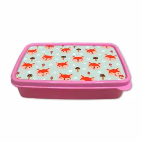 Designer Lunch Box for School Girl With Small Container - Fox