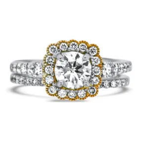 Modern Diamond Wedding Set