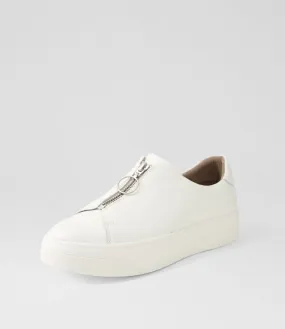 DIANA FERRARI Dakira White Leather Sneakers